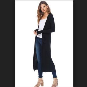 Banana Republic Black Duster Cardigan Sweater
